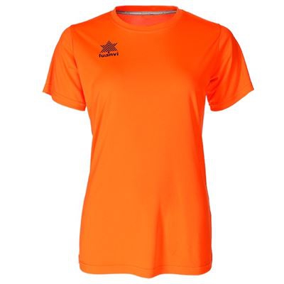 Camiseta de Manga Corta Mujer Luanvi Pol Naranja Talla: L