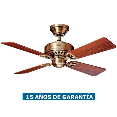 Ventilador de techo Hunter 24174 BAYPORT 107 roble claro o palisandro / latón antiguo