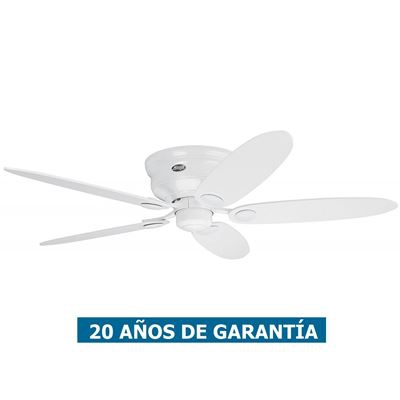 Ventilador de techo Hunter 24377 Low Profile blanco o arce / blanco