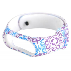 Recambio pulsera Blutech compatible con Xiaomi Mi Band 3 / 4 Dibujos Formas Azules y Violetas características