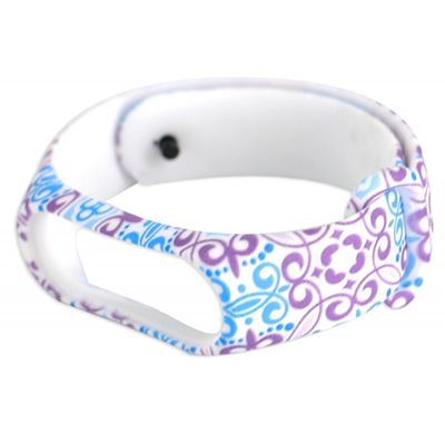 Recambio pulsera Blutech compatible con Xiaomi Mi Band 3 / 4 Dibujos Formas Azules y Violetas