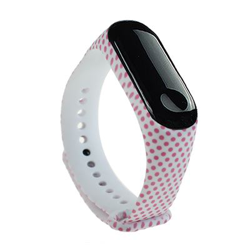 Pulsera de TPU para Xiaomi Mi Band 3 /4, Blanco & Rosa en oferta