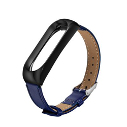 Pulsera de Silicona y marco de metal para Xiaomi Mi Band 3 /4, Azul oscuro precio