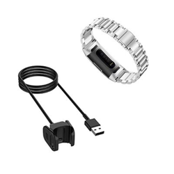 Kit Pulsera Acero Stainless Lux + Herramienta + Cargador Usb Charger Fitbit Charge 3 Cinza características