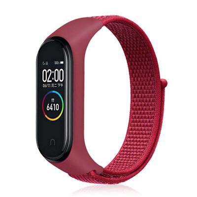 Pulsera Blutech recambio Xiaomi Mi Band 5 TPU y Nylon Rojo