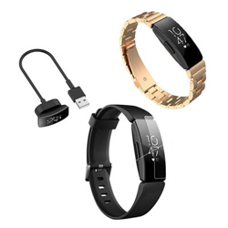 Kit Pulsera Acero Stainless Lux + Herramienta + Cargador Usb Charger + Película Protectora Pantalla Gel Full Cover Fitbit Inspire oro características