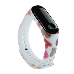 Pulsera de TPU para Xiaomi Mi Band 3 /4, Blanco & Rosa & Marrón en oferta