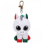 Llavero Peluche Beanie Booos Unicornio Candy Cane en oferta