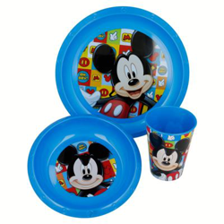 Set de menaje de plástico Mickey Mouse Azul en oferta