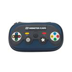 Estuche con forma Monster Cars azul en oferta