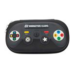 Estuche con forma Monster Cars negro en oferta