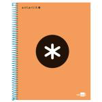 Cuaderno en espiral Antartik A5 cuadriculado naranja precio