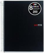 Cuaderno Miquelrius A4 8 colores 90 gr negro características