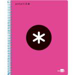 Cuaderno en espiral Antartik A5 cuadriculado rosa en oferta