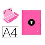 Carpeta gomas Liderpapel Antartik A4 solapas rosa