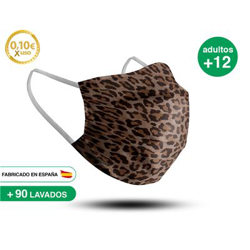 Mascarilla reutilizable adulto +12 años LEOPARDO en oferta