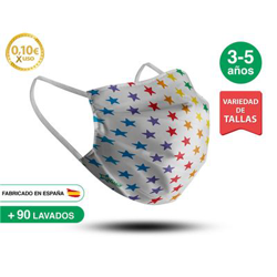 Mascarilla reutilizable 3-5 años STAR características