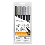 Estuche 6 Rotuladores ABT Tombow Colores Grises precio