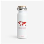 Botella Antarctic Mapamundi siena blanco 500ml