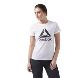 Camiseta de Manga Corta Mujer Reebok Wor CS Graphic Tee Blanco Talla S precio