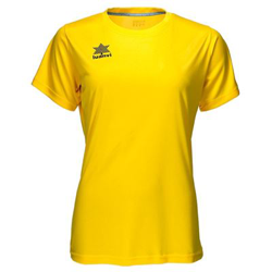 Camiseta de Manga Corta Mujer Luanvi Pol Amarillo Talla: L en oferta