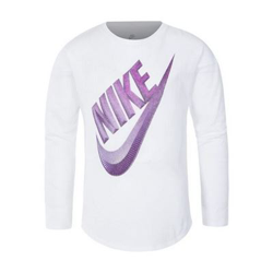 Camiseta de Manga Larga Nike C489S Niña Blanco Talla 3-4 Años en oferta