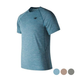 Camiseta de Manga Corta Hombre New Balance Tenacity Gris Talla M precio