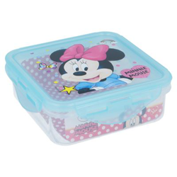 Tupper de plástico Minnie Mouse con forma cuadrada 750 ml Azul características