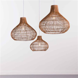 Set 3 Lámparas de Techo Tuan Natural 7hSevenOn Deco en oferta