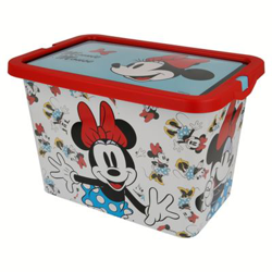 Caja de ordenación de plástico Minnie Mouse 7 litros Blanco características