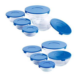 Set 10 tupperware Renberg Vidrio color Azul precio