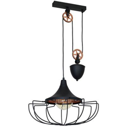 Lámpara de Suspensión Homemania Perseus Negro Cobre 48,5x48,5x130cm en oferta