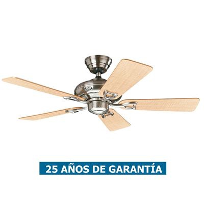 Ventilador de techo Hunter Seville II 24038 arce o gris / cromo satinado