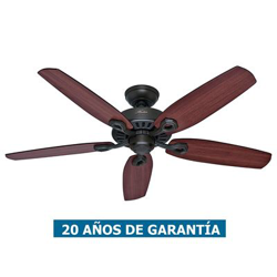 Ventilador de techo Hunter 50567 Builder Elite 132 cereza brasileña o nogal amarillo / nuevo bronce precio