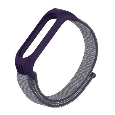 Pulsera Blutech recambio compatible con Xiaomi Mi Band 5 TPU y Nylon Gris y Morado