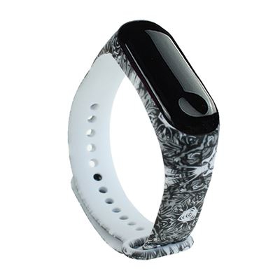 Pulsera de TPU para Xiaomi Mi Band 3 /4, Negro & Blanco