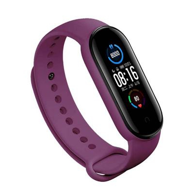 Recambio pulsera Blutech Xiaomi Mi Band 5 de Siliciona Morado Oscuro