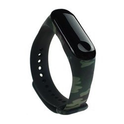 Pulsera de TPU para Xiaomi Mi Band 3 /4, Camuflaje verde en oferta