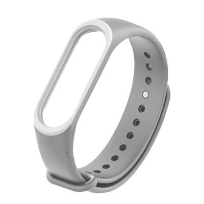 Pulsera de Silicona para Xiaomi Mi Band 3, Blanco & Gray