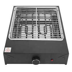 EBTOOLS Barbacoa Eléctrica, Parrilla Eléctrica Grill Barbacoa Antiadherente de Interior, Temperatura Ajustable (220V) en oferta