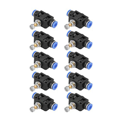 Válvula de control de empuje recto Regulador de velocidad de flujo de aire de plástico Conexiones de conexión rápida Válvula neumática en línea para g precio