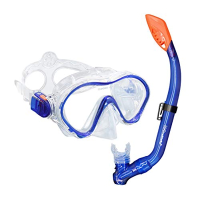 iParaAiluRy Gafas Buceo para Niños Snorkel Gafas con Tubo Buceo Gafas Antivaho Snorkel Set Azul Rosado Verde