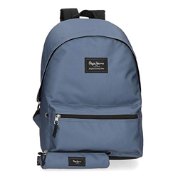 Pepe Jeans Aris Mochila para Portátil 15,6" + Estuche Escolar Azul 31x44x17,5 cms Poliéster 23.87L precio