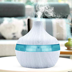 Humidificador de aromaterapia, 300ML Difusores de aceites esenciales, Difusor LED, Portátil Difusor de Aceites Esenciales, USB Mini Humidificador (Bla precio