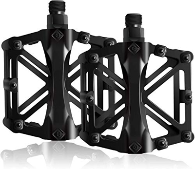 ZONSUSE Pedales MTB, Antideslizante Durable De Ligeros Pedali Bicicleta Pedal, De Aluminio Rodamiento De Acero Cromado 9/16"para Mountain Bike Trekkin