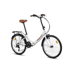 Bicicleta Plegable Moma Bikes Urbana SHIMANO TOP CLASS 24" Alu, 6V. Sillin Confort Blanco en oferta