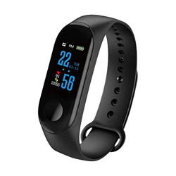 Kasachoy M3 Fitness Tracker, reloj de seguimiento de actividad con monitor de frecuencia cardíaca, pulsera inteligente impermeable IP67 con contador d precio