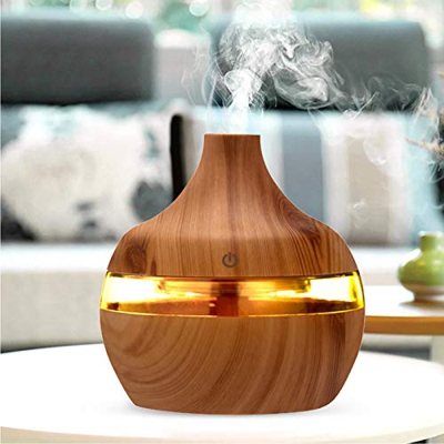 Humidificador de aromaterapia, 300ML Difusores de aceites esenciales, Difusor LED, Portátil Difusor de Aceites Esenciales, USB Mini Humidificador (Ama