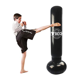 LncBoc Saco de Boxeo, 160cm Saco de Boxeo Hinchable de Pie, Fitness Boxeo Saco de Arena Columna Tumbler, Taekwondo y aliviar Pent Up Energy en niños A características