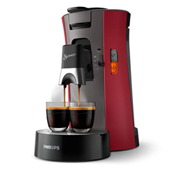 Philips Senseo Select CSA240/90 - Cafetera monodosis (selección de intensidad, función de memoria, plástico reciclado, con 80 cápsulas y dosificador), precio